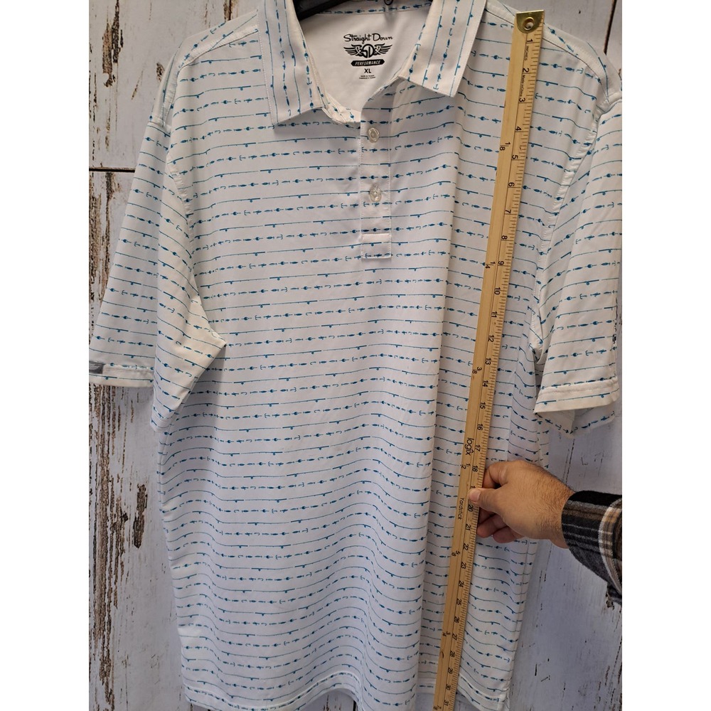 Straight Down Performance Men's Short-Sleeve Fishing Polo Shirt XL - Picture 4 of 8